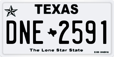 TX license plate DNE2591