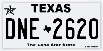 TX license plate DNE2620
