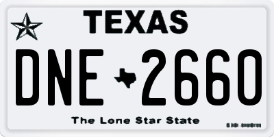 TX license plate DNE2660