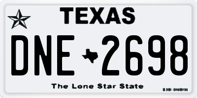 TX license plate DNE2698
