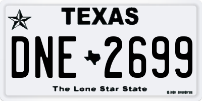 TX license plate DNE2699