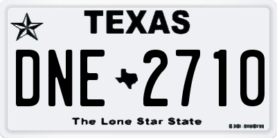 TX license plate DNE2710
