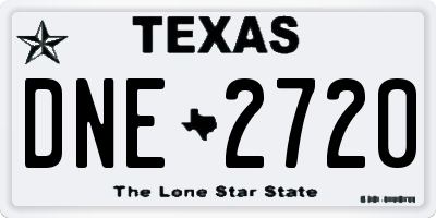TX license plate DNE2720