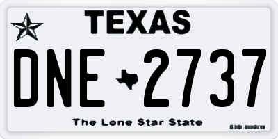 TX license plate DNE2737