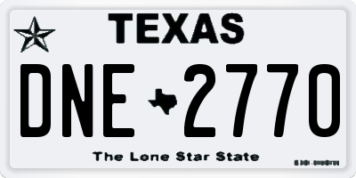 TX license plate DNE2770