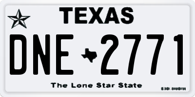 TX license plate DNE2771