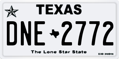 TX license plate DNE2772