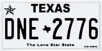 TX license plate DNE2776