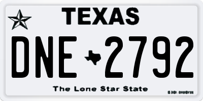 TX license plate DNE2792