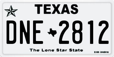 TX license plate DNE2812