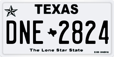TX license plate DNE2824
