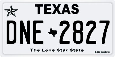 TX license plate DNE2827