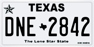 TX license plate DNE2842