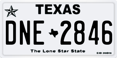 TX license plate DNE2846