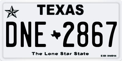 TX license plate DNE2867