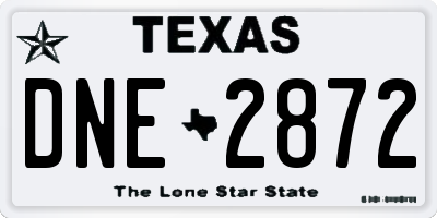 TX license plate DNE2872