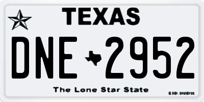 TX license plate DNE2952