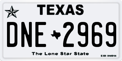 TX license plate DNE2969