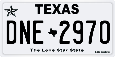 TX license plate DNE2970