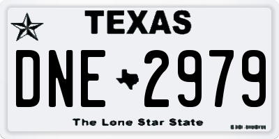 TX license plate DNE2979