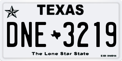 TX license plate DNE3219