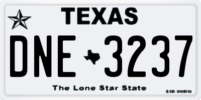 TX license plate DNE3237