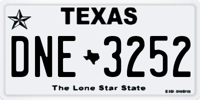 TX license plate DNE3252