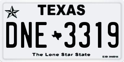 TX license plate DNE3319