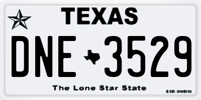 TX license plate DNE3529