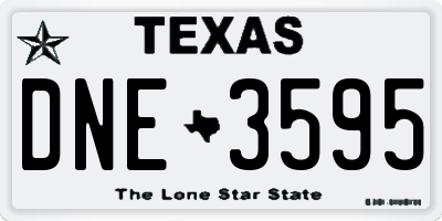 TX license plate DNE3595