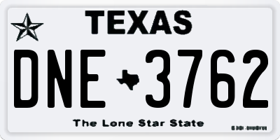 TX license plate DNE3762
