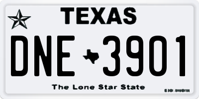 TX license plate DNE3901