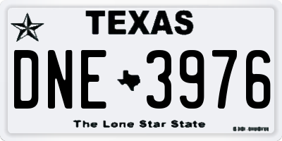 TX license plate DNE3976