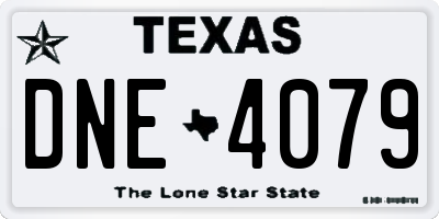 TX license plate DNE4079