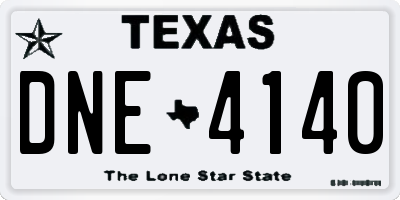 TX license plate DNE4140
