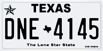 TX license plate DNE4145