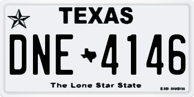 TX license plate DNE4146