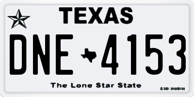 TX license plate DNE4153