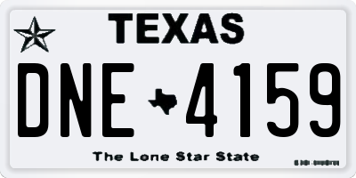 TX license plate DNE4159