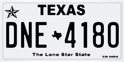 TX license plate DNE4180
