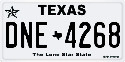 TX license plate DNE4268