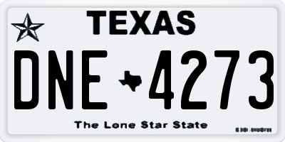 TX license plate DNE4273
