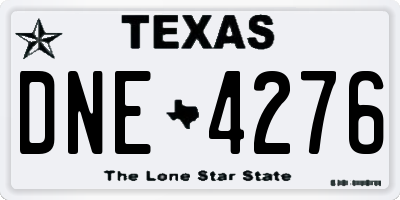 TX license plate DNE4276