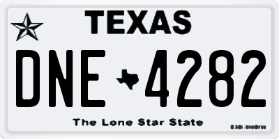 TX license plate DNE4282