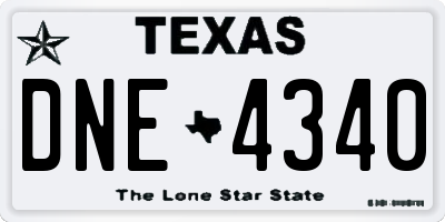 TX license plate DNE4340