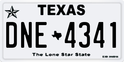 TX license plate DNE4341
