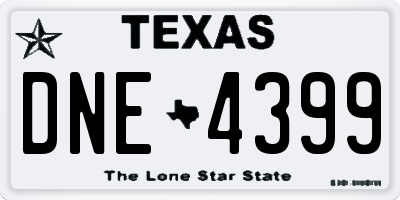 TX license plate DNE4399