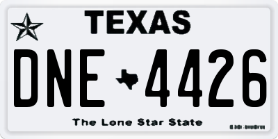 TX license plate DNE4426