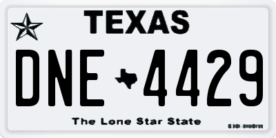 TX license plate DNE4429