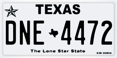 TX license plate DNE4472